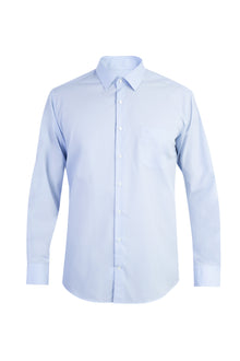 Açık Mavi Uzun Kol Easy Care Klasik Pamuk Gömlek