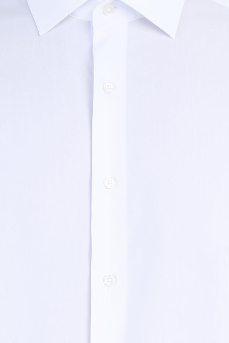 Beyaz Uzun Kol Easy Care Pamuk Gömlek