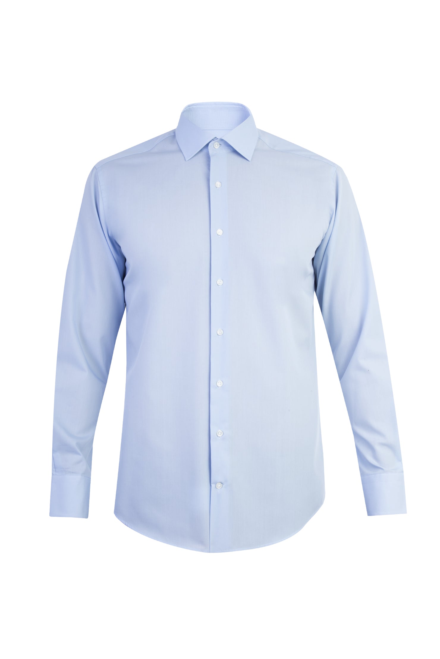Açık Mavi Uzun Kol Easy Care Klasik Pamuk Gömlek