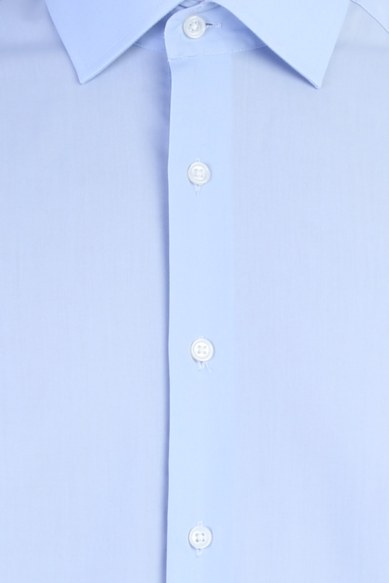 Açık Mavi Uzun Kol Easy Care Klasik Pamuk Gömlek