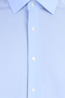 Açık Mavi Uzun Kol Easy Care Klasik Pamuk Gömlek