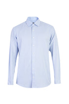 Açık Mavi Uzun Kol Desenli Pamuk Gömlek