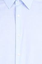 Açık Mavi Uzun Kol Desenli Klasik Pamuk Gömlek