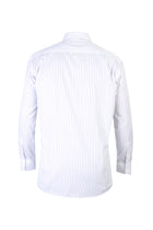 Beyaz Uzun Kol Regular Fit Çizgili Pamuk Gömlek