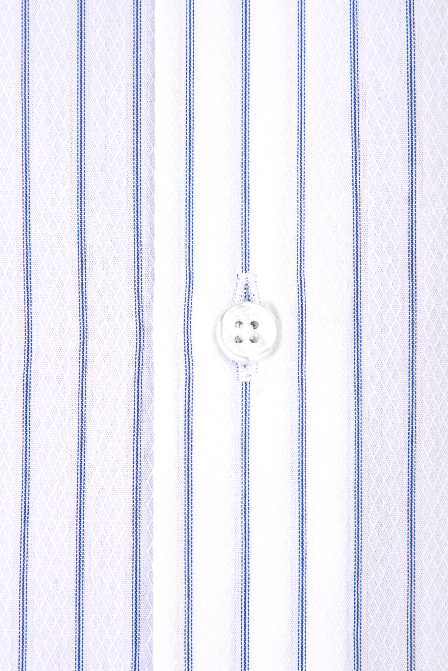 Beyaz Uzun Kol Regular Fit Çizgili Pamuk Gömlek