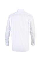 Beyaz Uzun Kol Regular Fit Çizgili Pamuk Gömlek