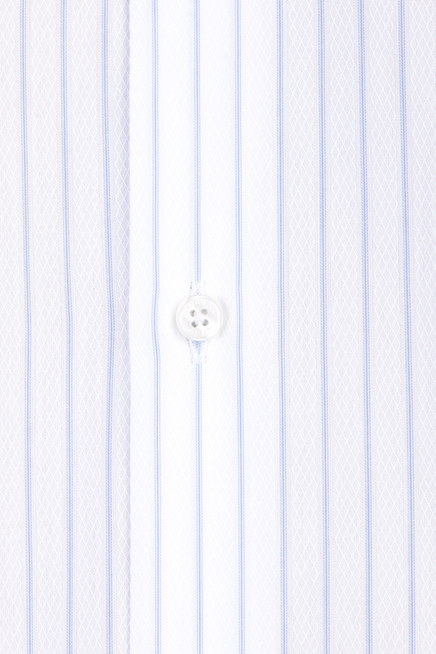Beyaz Uzun Kol Regular Fit Çizgili Pamuk Gömlek
