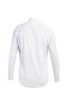 Beyaz Uzun Kol Regular Fit Çizgili Pamuk Gömlek