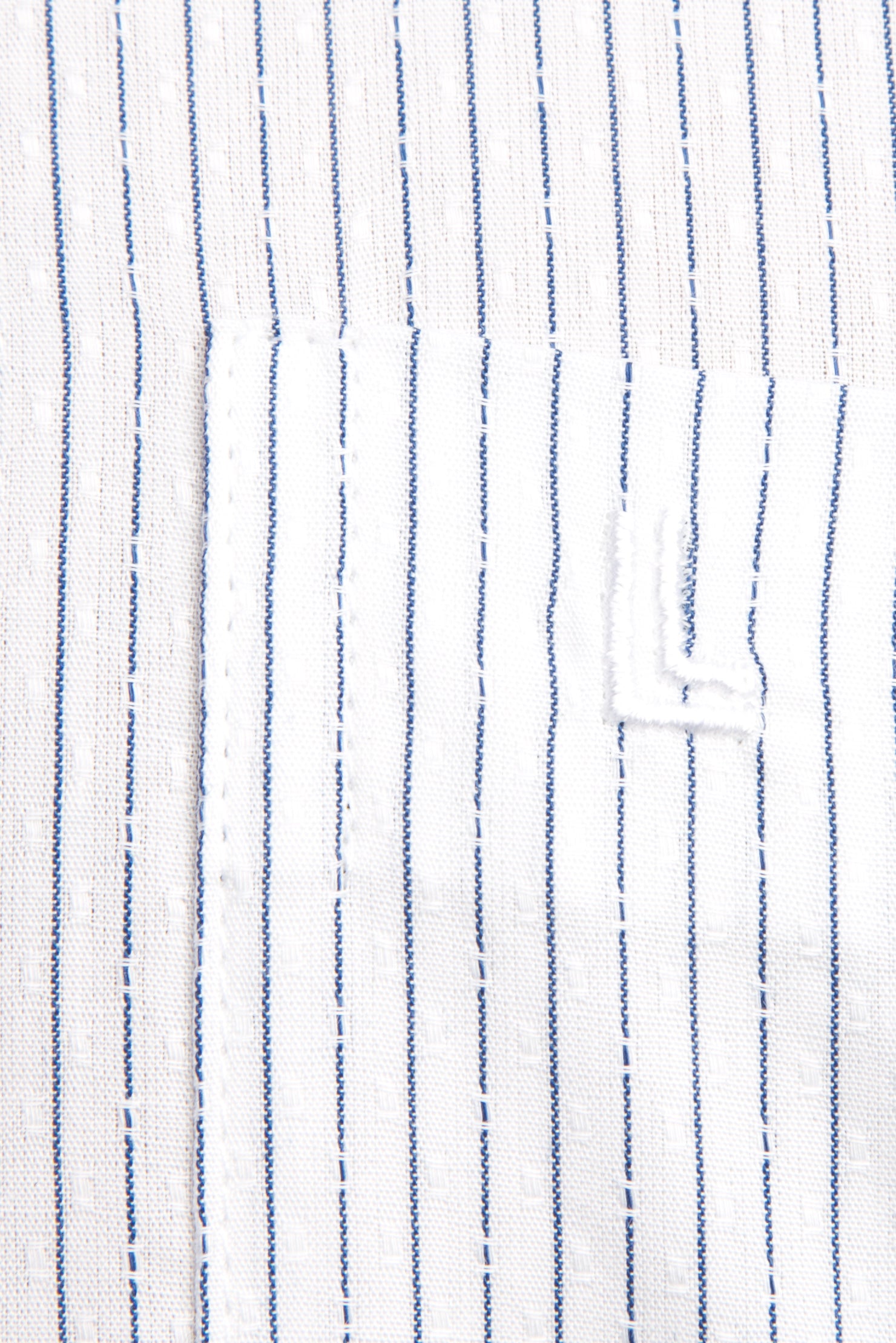 Beyaz Uzun Kol Regular Fit Çizgili Pamuk Gömlek