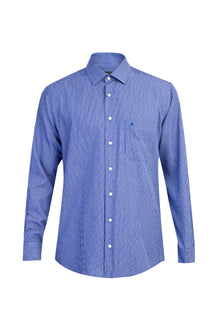 Koyu Mavi Ak Bgt Çizgili Gömlek