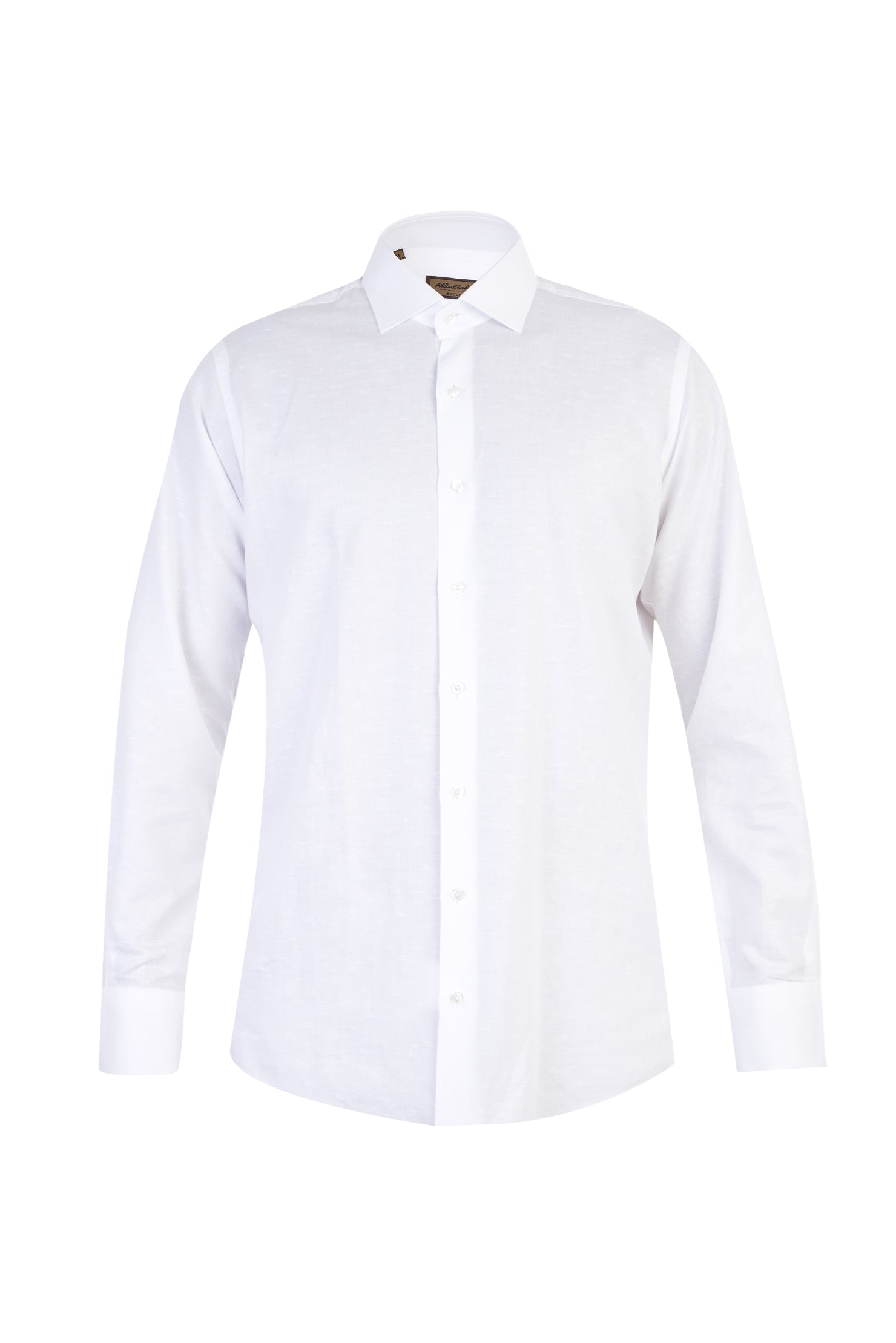 Beyaz İtalyan Uzun Kol Desenli Gömlek