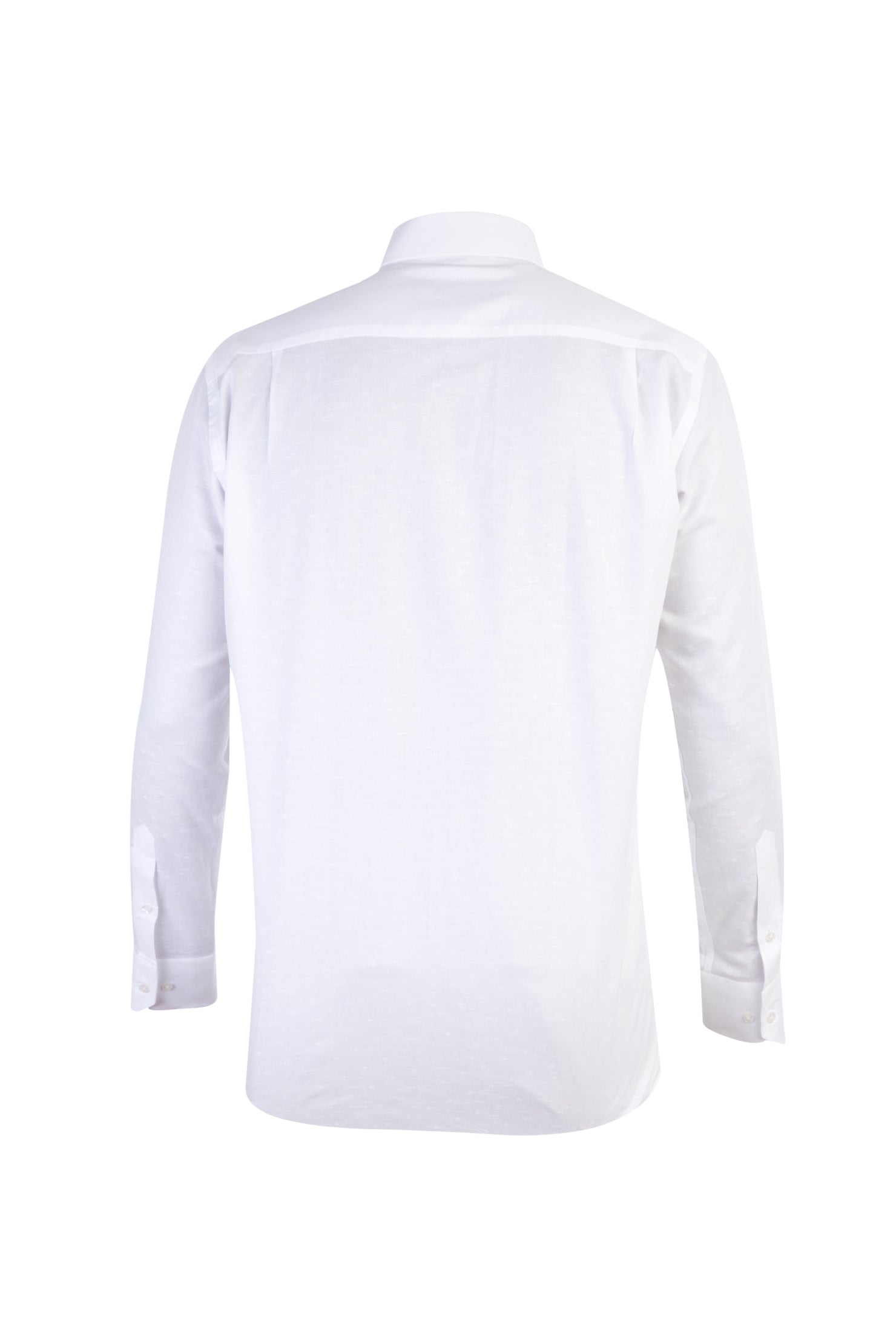 Beyaz İtalyan Uzun Kol Desenli Gömlek