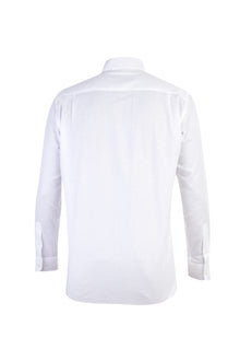 Beyaz İtalyan Uzun Kol Desenli Gömlek
