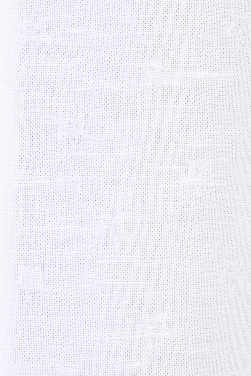 Beyaz İtalyan Uzun Kol Desenli Gömlek