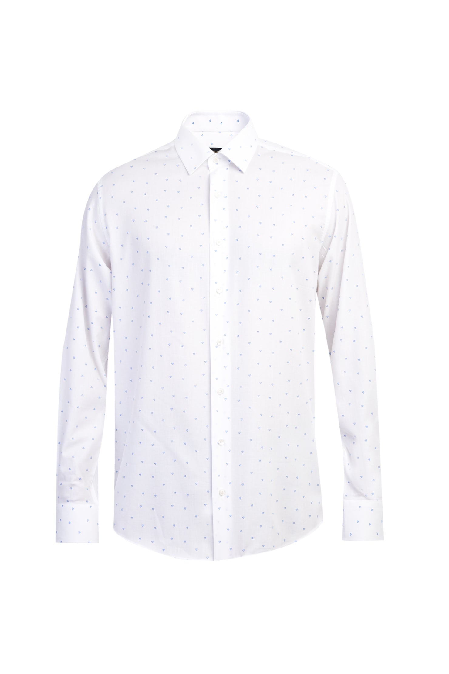 Beyaz Ak Kz Prlnt Desenli Gömle