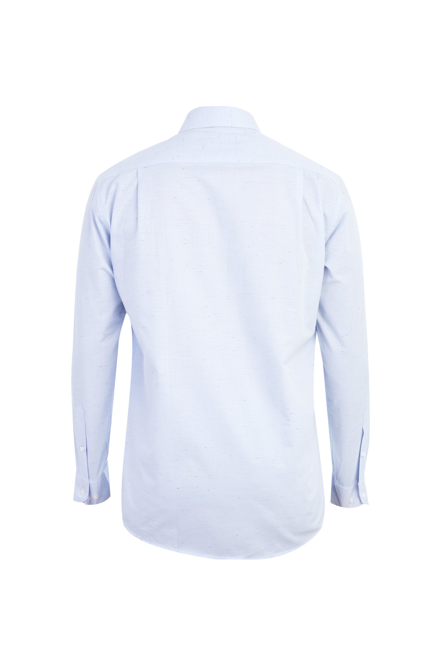 Açık Mavi Uzun Kol Desenli Pamuk Gömlek