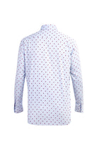 Açık Mavi Uzun Kol Desenli Pamuk Gömlek