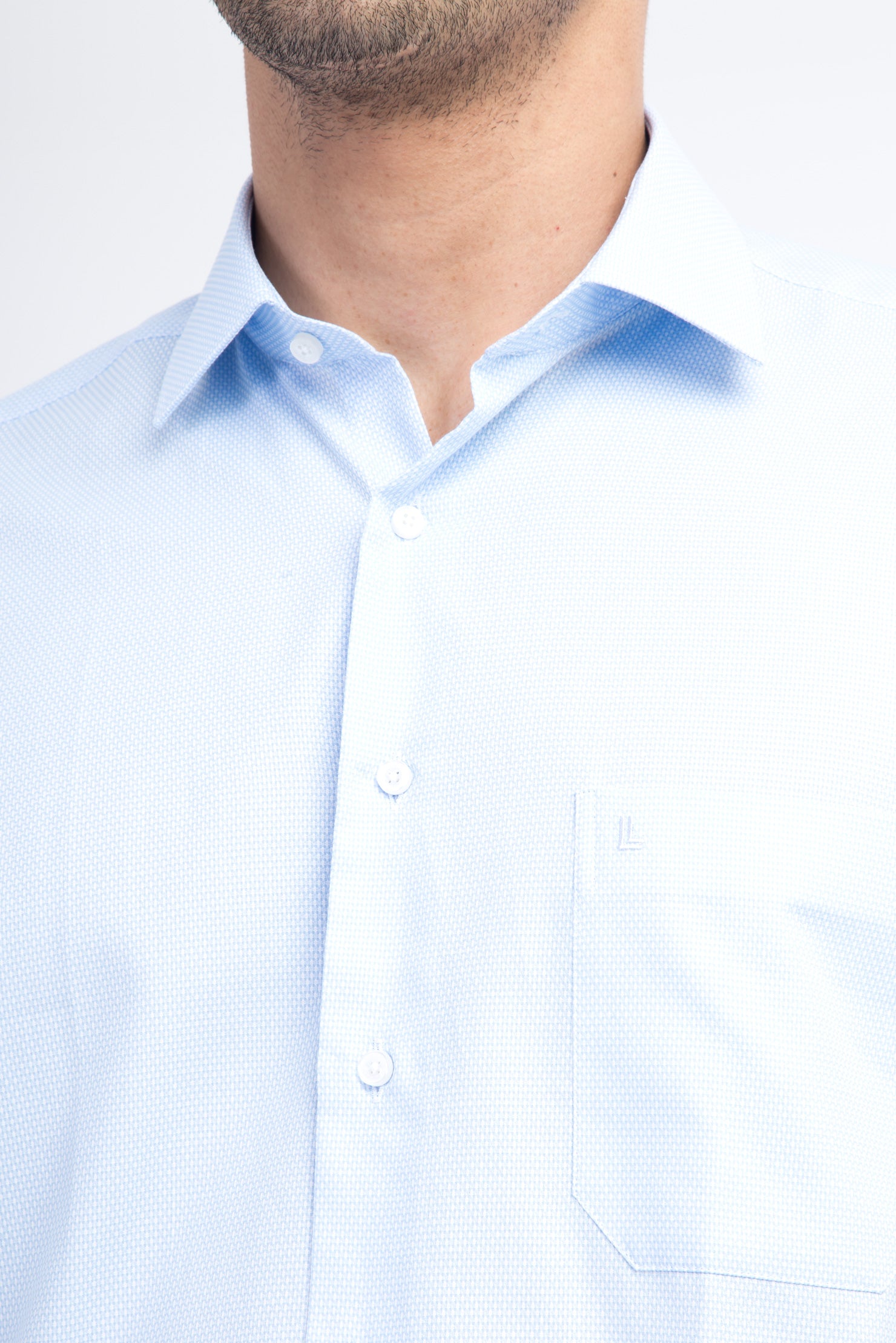 Açık Mavi Ak Bgt Kısa Kol Arm Gömle