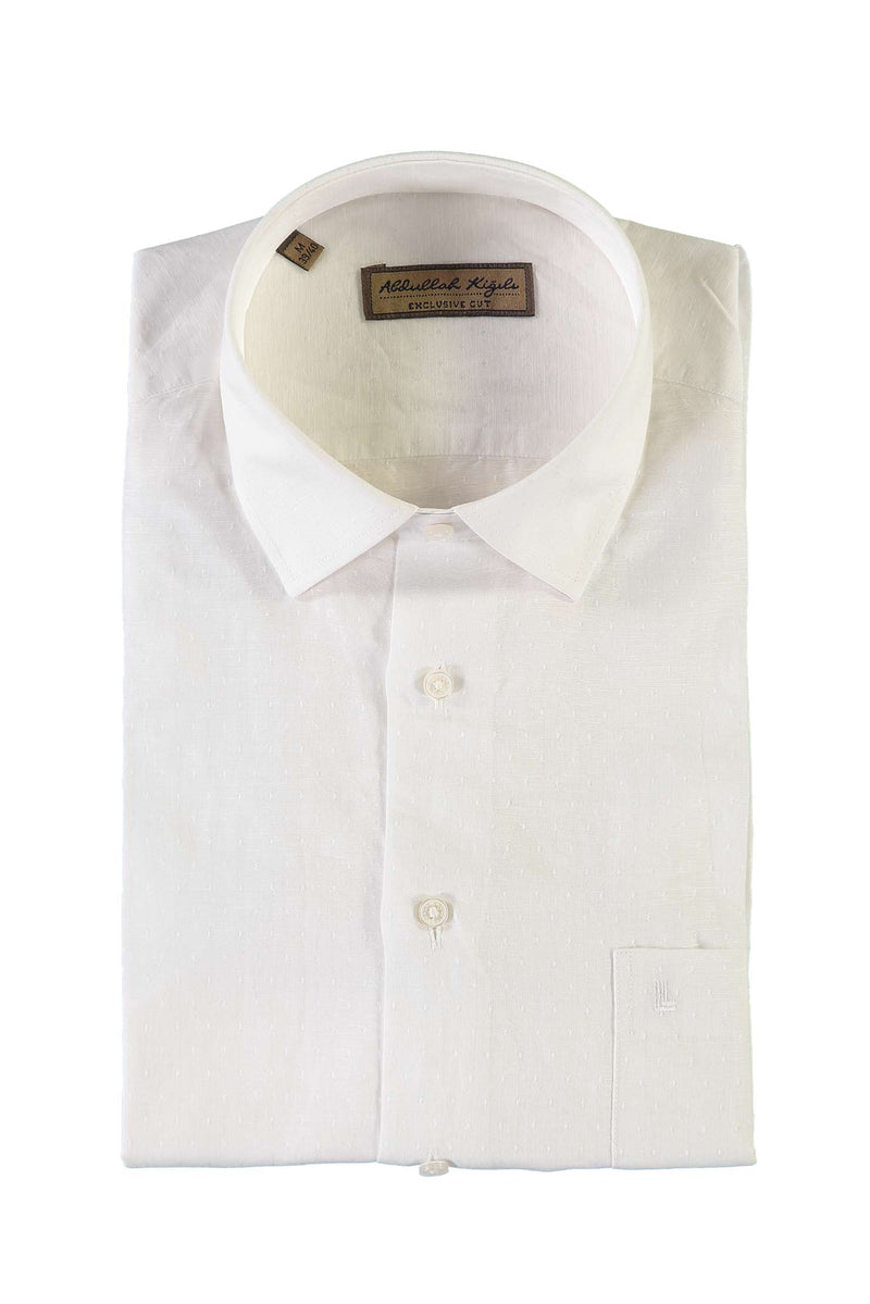 Beyaz Ab Armürlü K.Kol Gömlek