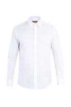 Beyaz Uzun Kol Kolay Ütülenir Slim Fit Dar Kesim Pamuk Gömlek