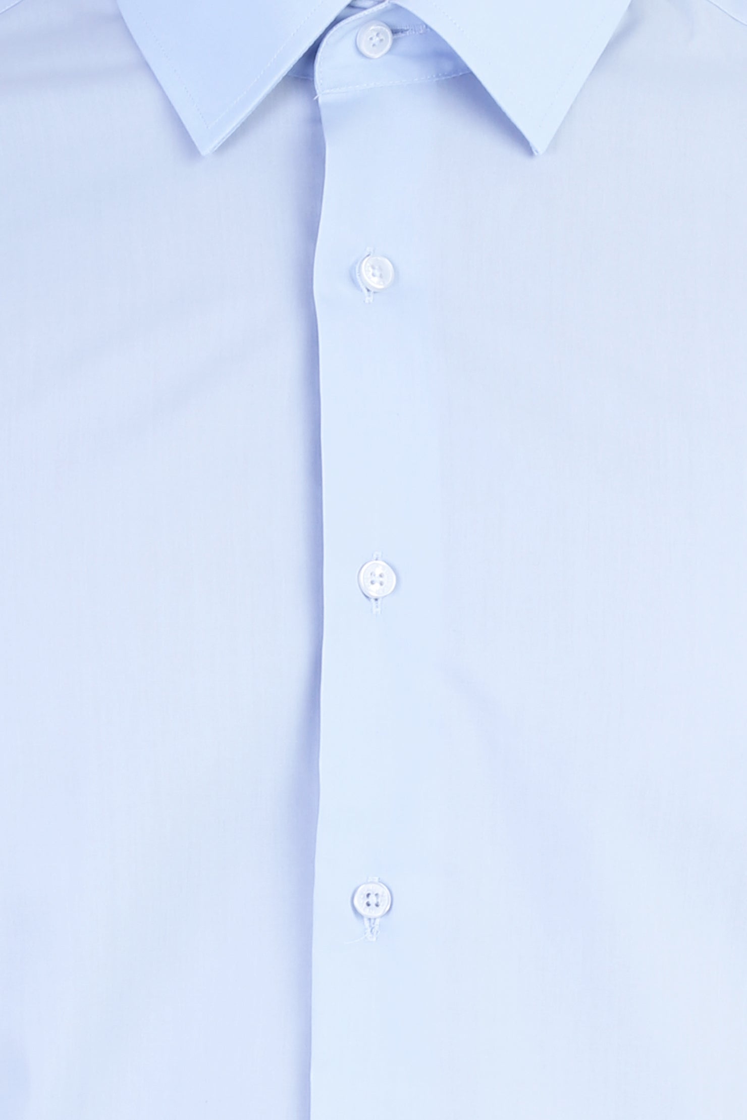 Açık Mavi Uzun Kol Kolay Ütülenir Slim Fit Dar Kesim Pamuk Gömlek