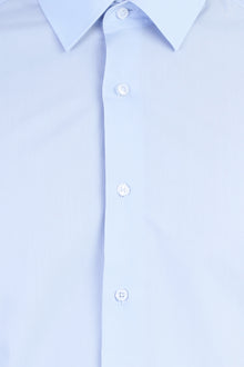 Açık Mavi Uzun Kol Kolay Ütülenir Slim Fit Dar Kesim Pamuk Gömlek