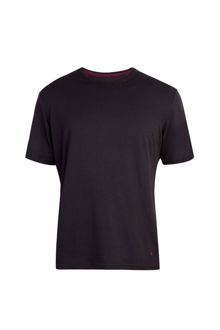 Siyah Bisiklet Yaka Regular Fit T-shirt