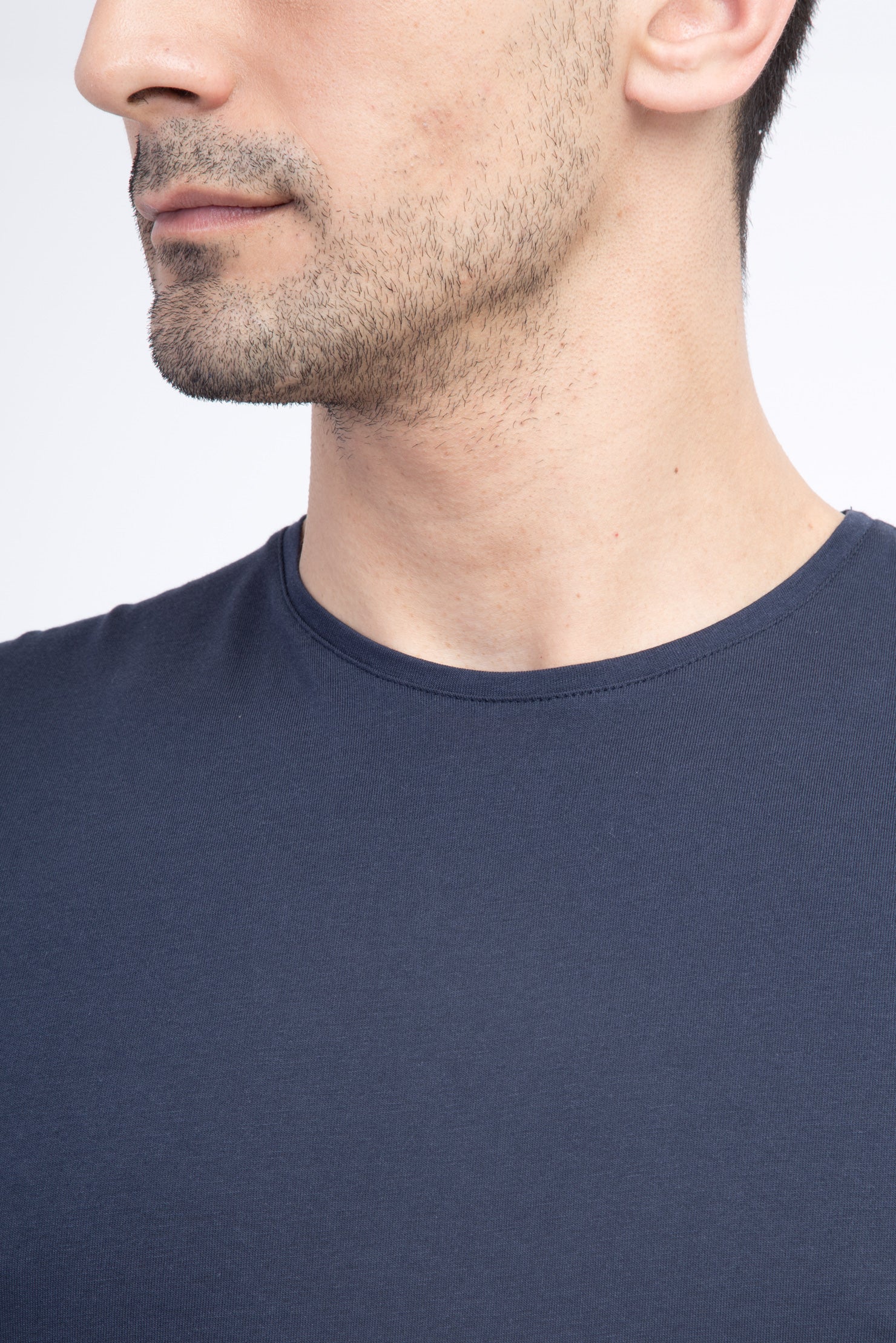 Lacivert Bisiklet Yaka Regular Fit T-shirt