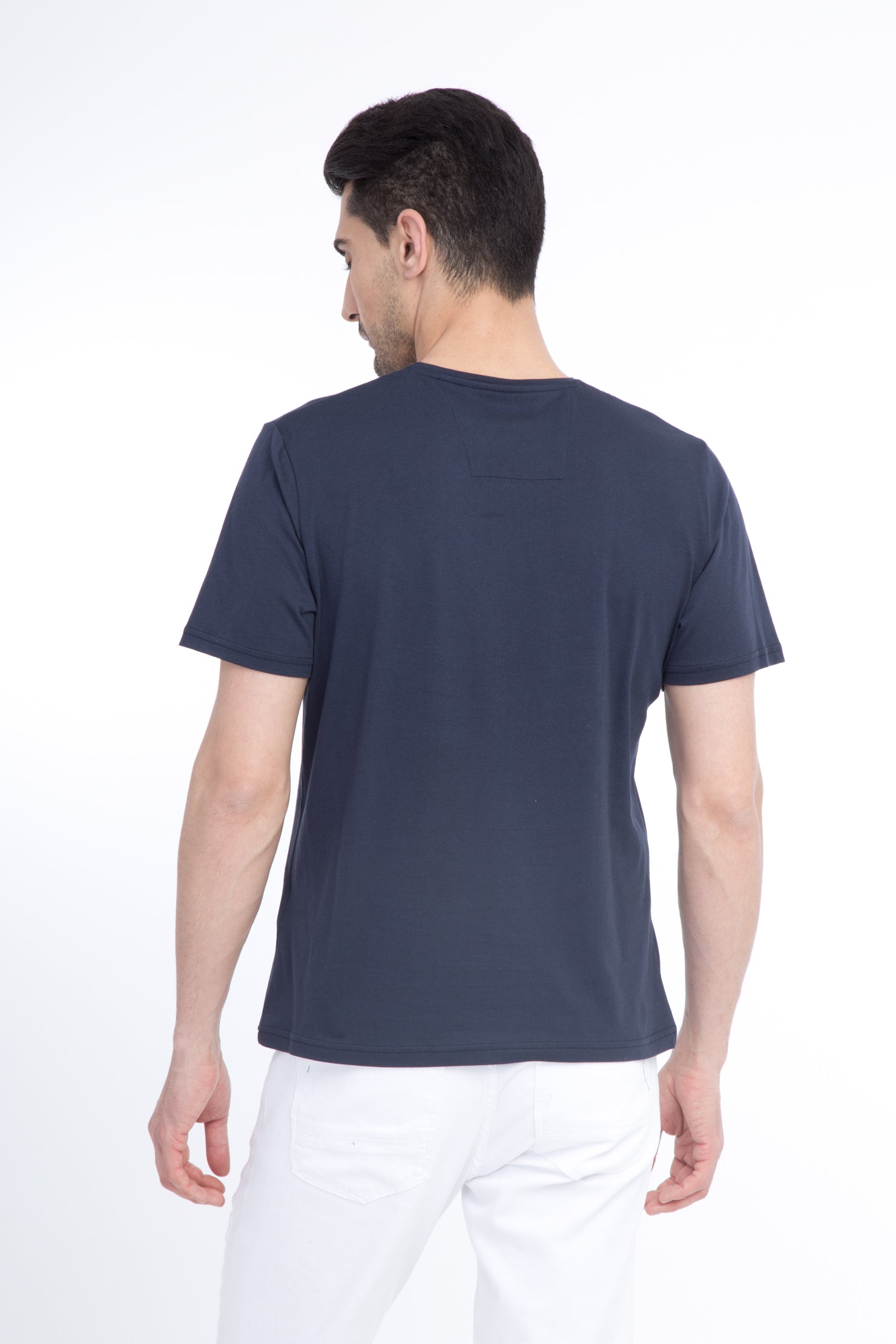 Lacivert Bisiklet Yaka Regular Fit T-shirt