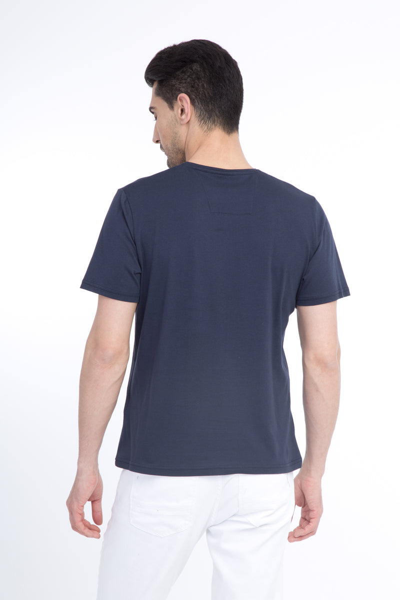 Lacivert Bisiklet Yaka Regular Fit T-shirt