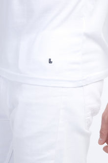 Beyaz Bisiklet Yaka Regular Fit T-shirt-Abdullah Ki??l?