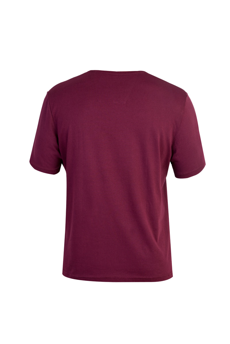 Bordo Bisiklet Yaka Regular Fit T-shirt