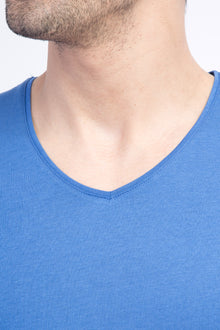 Mavi V Yaka Regular Fit T-shirt