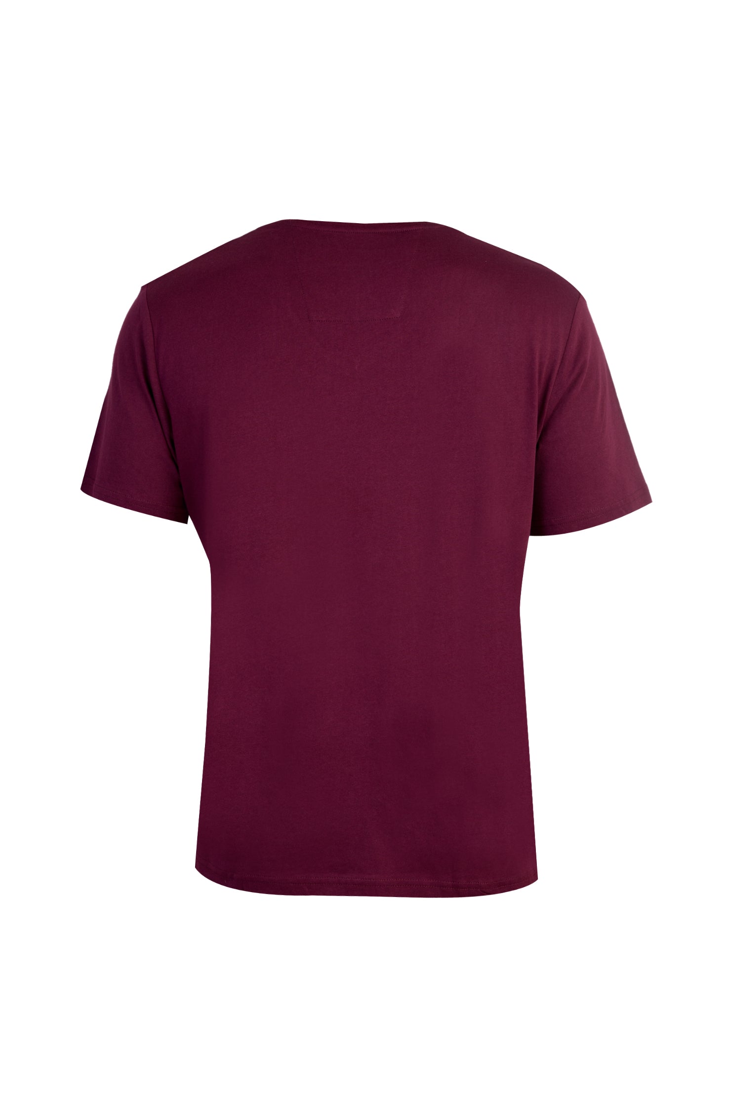 Bordo V Yaka Regular Fit T-shirt
