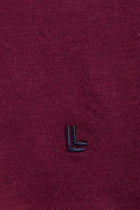 Bordo V Yaka Regular Fit T-shirt