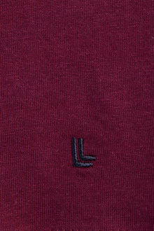 Bordo V Yaka Regular Fit T-shirt