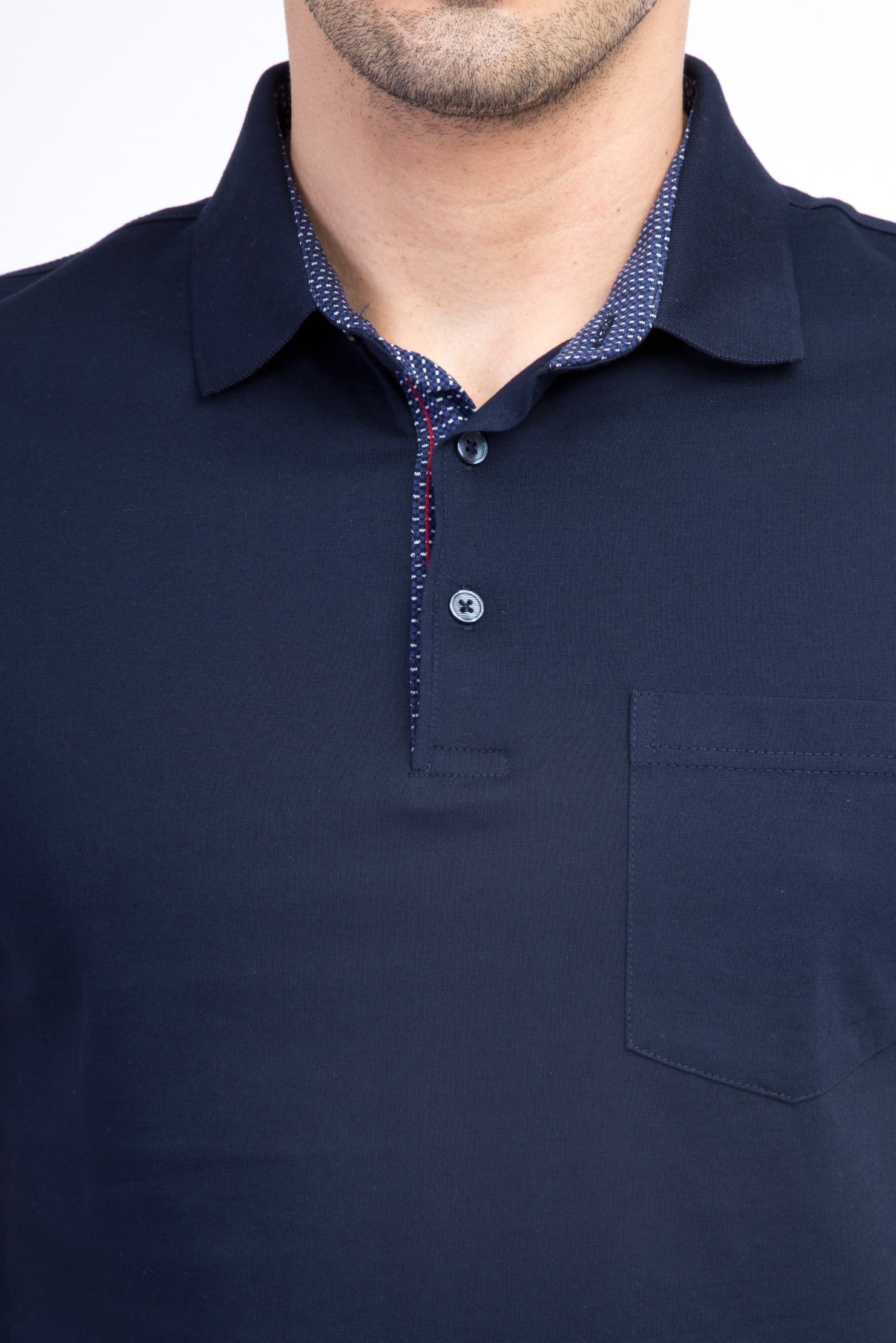 Lacivert Regular Fit Süprem Polo Yaka Pamuk T-shirt