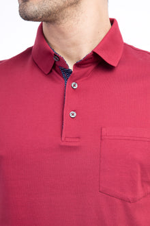 Bordo Regular Fit Süprem Polo Yaka Pamuk T-shirt-Abdullah Ki??l?