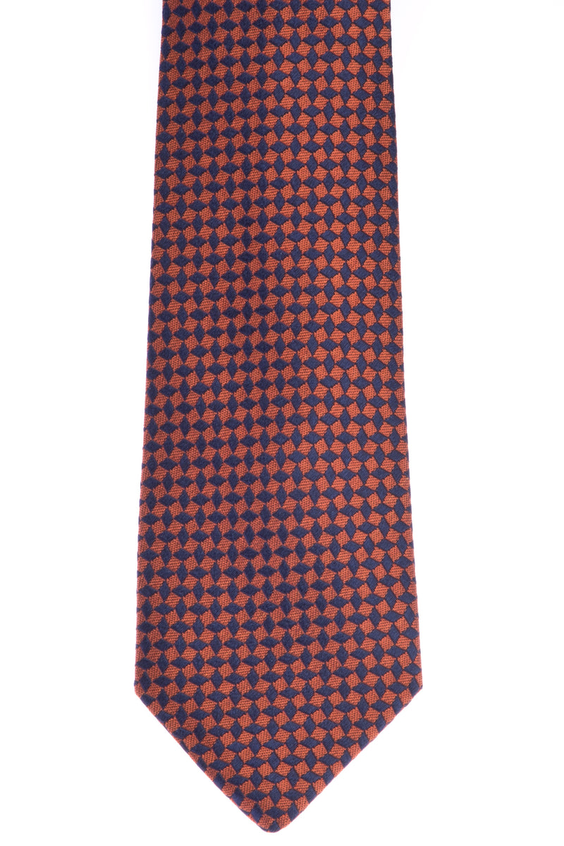 Kiremit İtalyan Desenli Kravat