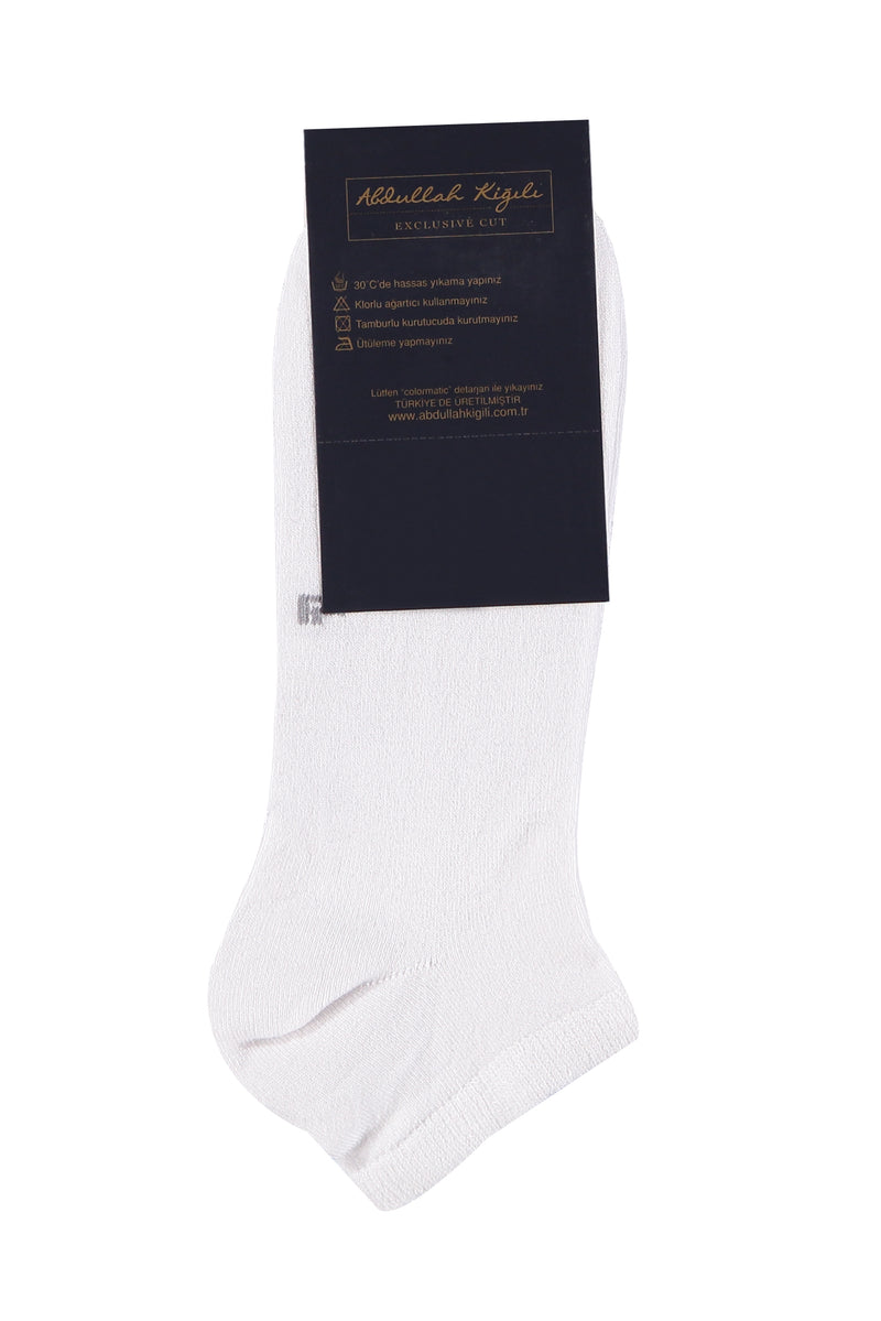 Beyaz 2'li Bambu Loafer Çorap Seti