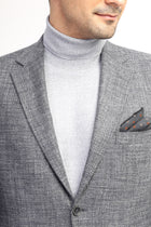 Orta Füme 4 Drop Relaxed Fit Rahat Kesim Ceket-Abdullah Ki??l?