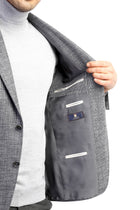 Orta Füme 4 Drop Relaxed Fit Rahat Kesim Ceket-Abdullah Ki??l?