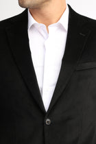 Siyah Kadife Pamuk Ceket