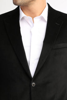 Siyah 7 Drop Slim Fit Dar Kesim Kadife Pamuk Ceket-Abdullah Ki??l?