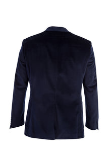 Lacivert 7 Drop Slim Fit Dar Kesim Kadife Pamuk Ceket-Abdullah Ki??l?