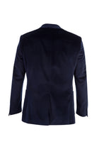 Lacivert Slim Fit Dar Kesim Kadife Pamuk Ceket