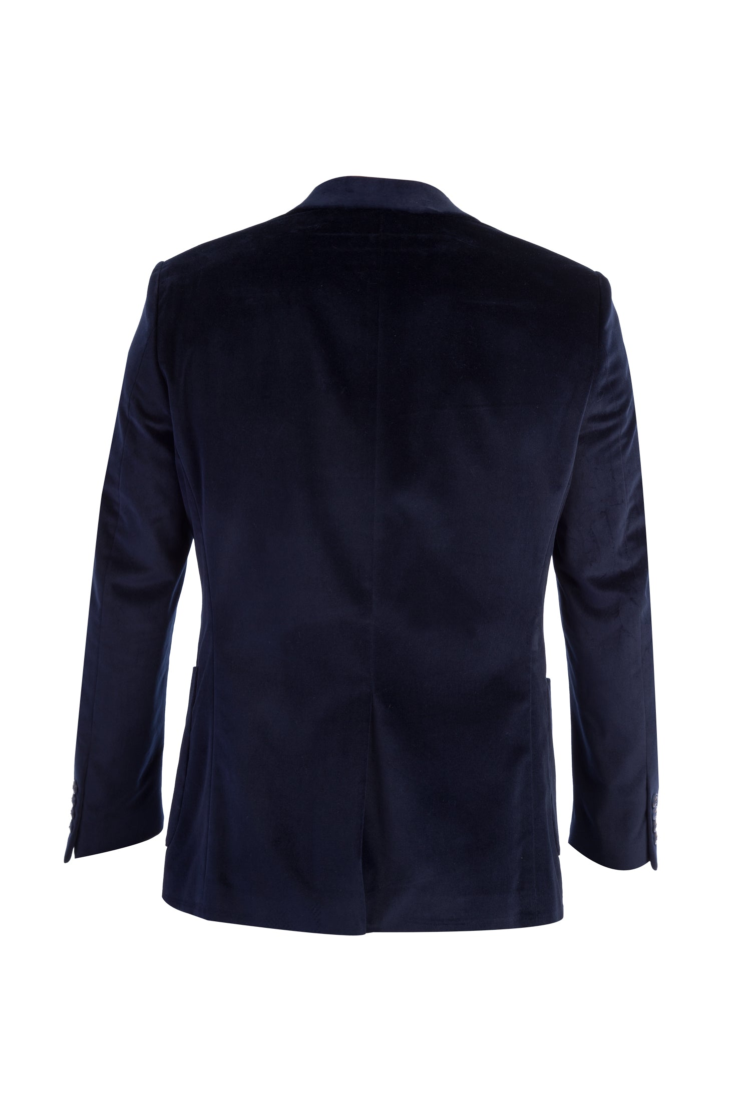 Lacivert Slim Fit Dar Kesim Kadife Pamuk Ceket