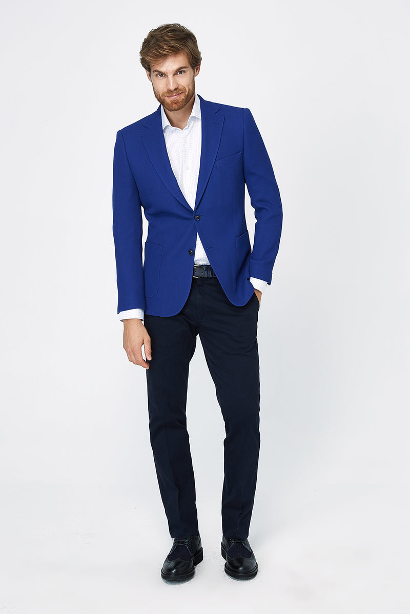 Koyu Mavi Spor Yün Ceket