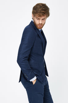 Lacivert 7 Drop Slim Fit Dar Kesim ?talyan Ka?mir Ceket-Abdullah Ki??l?