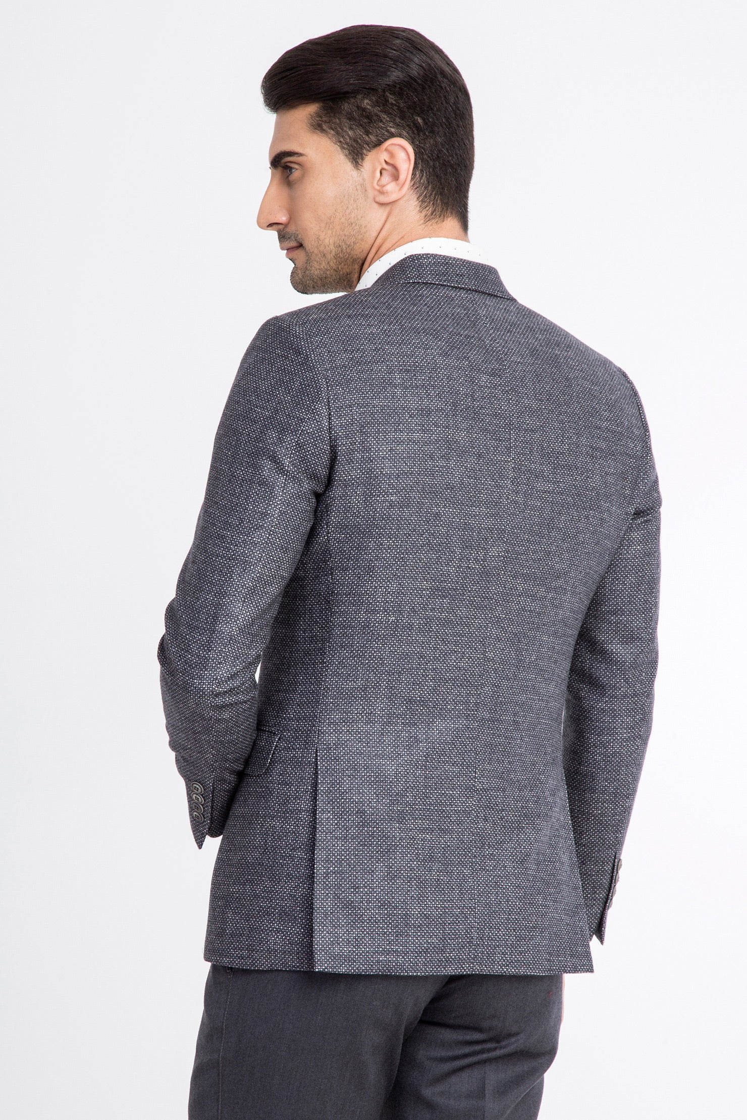 Orta Füme Regular Fit İtalyan Kaşmir Ceket